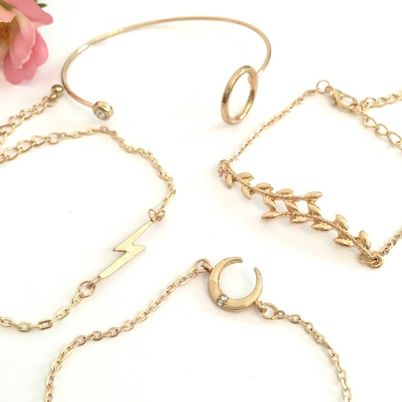 'Anise' Gold Bracelet Set - Picture 5 of 11